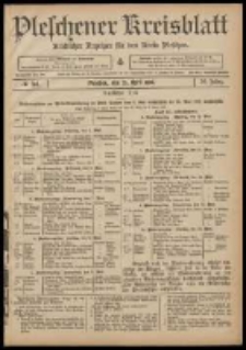 Pleschener Kreisblatt: Amtlicher Anzeiger für den Kreis Pleschen 1908.04.25 Jg.56 Nr34