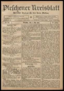 Pleschener Kreisblatt: Amtlicher Anzeiger f&uuml;r den Kreis Pleschen 1908.05.09 Jg.56 Nr38