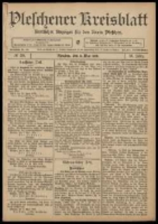 Pleschener Kreisblatt: Amtlicher Anzeiger für den Kreis Pleschen 1908.05.13 Jg.56 Nr39