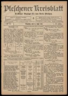 Pleschener Kreisblatt: Amtlicher Anzeiger f&uuml;r den Kreis Pleschen 1908.06.13 Jg.56 Nr48