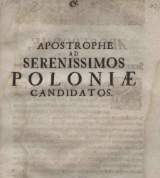 Apostrophe ad serenissimos Poloniae candidatos