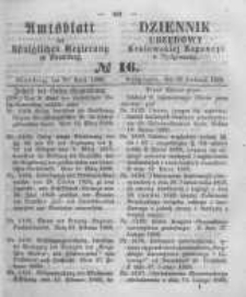 Amtsblatt der K&ouml;niglichen Preussischen Regierung zu Bromberg. 1860.04.20 No.16