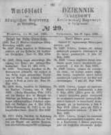 Amtsblatt der K&ouml;niglichen Preussischen Regierung zu Bromberg. 1860.07.20 No.29