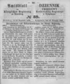 Amtsblatt der K&ouml;niglichen Preussischen Regierung zu Bromberg. 1860.09.28 No.39