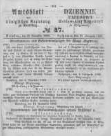 Amtsblatt der K&ouml;niglichen Preussischen Regierung zu Bromberg. 1860.11.23 No.47
