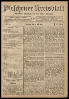 Pleschener Kreisblatt: Amtlicher Anzeiger f&uuml;r den Kreis Pleschen 1908.07.04 Jg.56 Nr54