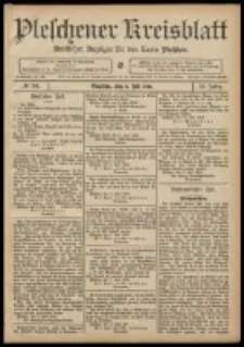 Pleschener Kreisblatt: Amtlicher Anzeiger für den Kreis Pleschen 1908.07.11 Jg.56 Nr56