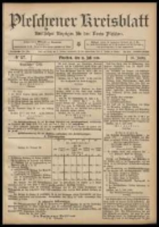 Pleschener Kreisblatt: Amtlicher Anzeiger für den Kreis Pleschen 1908.07.15 Jg.56 Nr57