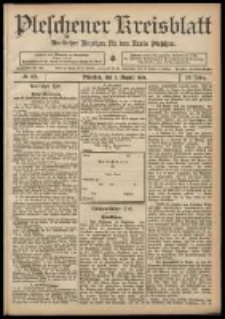 Pleschener Kreisblatt: Amtlicher Anzeiger f&uuml;r den Kreis Pleschen 1908.08.05 Jg.56 Nr63