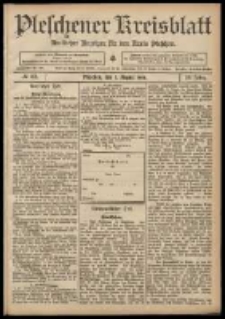 Pleschener Kreisblatt: Amtlicher Anzeiger für den Kreis Pleschen 1908.08.05 Jg.56 Nr63