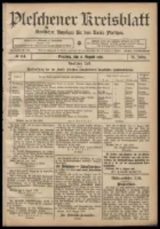 Pleschener Kreisblatt: Amtlicher Anzeiger f&uuml;r den Kreis Pleschen 1908.08.08 Jg.56 Nr64