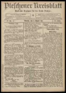 Pleschener Kreisblatt: Amtlicher Anzeiger f&uuml;r den Kreis Pleschen 1908.08.15 Jg.56 Nr66
