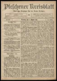 Pleschener Kreisblatt: Amtlicher Anzeiger f&uuml;r den Kreis Pleschen 1908.08.19 Jg.56 Nr67