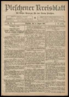 Pleschener Kreisblatt: Amtlicher Anzeiger f&uuml;r den Kreis Pleschen 1908.08.29 Jg.56 Nr70