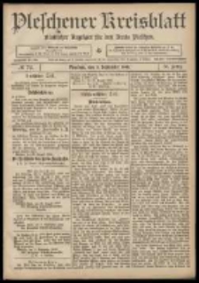 Pleschener Kreisblatt: Amtlicher Anzeiger für den Kreis Pleschen 1908.09.05 Jg.56 Nr72