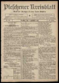 Pleschener Kreisblatt: Amtlicher Anzeiger f&uuml;r den Kreis Pleschen 1908.09.09 Jg.56 Nr73