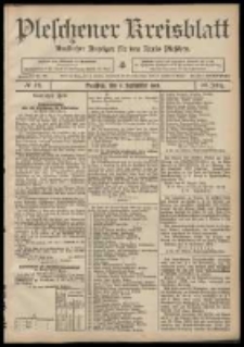 Pleschener Kreisblatt: Amtlicher Anzeiger für den Kreis Pleschen 1908.09.09 Jg.56 Nr73