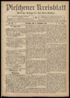 Pleschener Kreisblatt: Amtlicher Anzeiger f&uuml;r den Kreis Pleschen 1908.09.19 Jg.56 Nr76