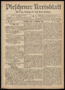 Pleschener Kreisblatt: Amtlicher Anzeiger für den Kreis Pleschen 1908.09.19 Jg.56 Nr76