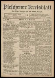 Pleschener Kreisblatt: Amtlicher Anzeiger f&uuml;r den Kreis Pleschen 1908.10.17 Jg.56 Nr84