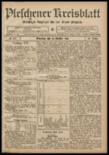 Pleschener Kreisblatt: Amtlicher Anzeiger f&uuml;r den Kreis Pleschen 1908.10.28 Jg.56 Nr87