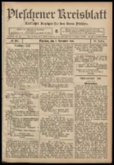 Pleschener Kreisblatt: Amtlicher Anzeiger f&uuml;r den Kreis Pleschen 1908.11.07 Jg.56 Nr90