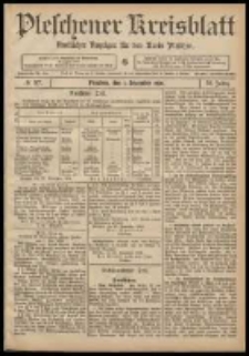 Pleschener Kreisblatt: Amtlicher Anzeiger f&uuml;r den Kreis Pleschen 1908.12.02 Jg.56 Nr97
