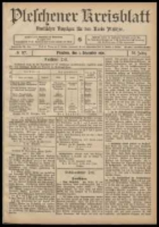Pleschener Kreisblatt: Amtlicher Anzeiger für den Kreis Pleschen 1908.12.02 Jg.56 Nr97