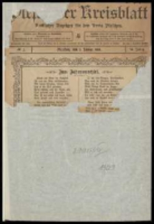 Pleschener Kreisblatt: Amtlicher Anzeiger f&uuml;r den Kreis Pleschen 1909.01.02 Jg.57 Nr1