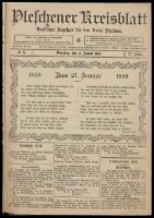 Pleschener Kreisblatt: Amtlicher Anzeiger für den Kreis Pleschen 1909.01.27 Jg.57 Nr8