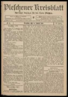 Pleschener Kreisblatt: Amtlicher Anzeiger für den Kreis Pleschen 1909.01.30 Jg.57 Nr9