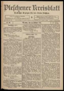 Pleschener Kreisblatt: Amtlicher Anzeiger für den Kreis Pleschen 1909.02.24 Jg.57 Nr16