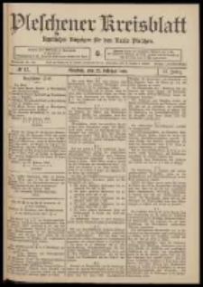Pleschener Kreisblatt: Amtlicher Anzeiger f&uuml;r den Kreis Pleschen 1909.02.27 Jg.57 Nr17