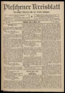 Pleschener Kreisblatt: Amtlicher Anzeiger f&uuml;r den Kreis Pleschen 1909.03.06 Jg.57 Nr19