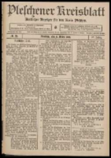 Pleschener Kreisblatt: Amtlicher Anzeiger f&uuml;r den Kreis Pleschen 1909.03.13 Jg.57 Nr21