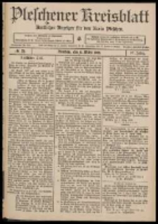 Pleschener Kreisblatt: Amtlicher Anzeiger für den Kreis Pleschen 1909.03.13 Jg.57 Nr21