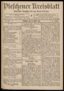 Pleschener Kreisblatt: Amtlicher Anzeiger f&uuml;r den Kreis Pleschen 1909.03.27 Jg.57 Nr25