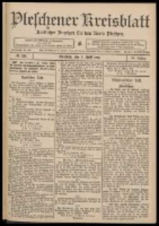 Pleschener Kreisblatt: Amtlicher Anzeiger f&uuml;r den Kreis Pleschen 1909.04.07 Jg.57 Nr28