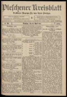 Pleschener Kreisblatt: Amtlicher Anzeiger f&uuml;r den Kreis Pleschen 1909.04.14 Jg.57 Nr30