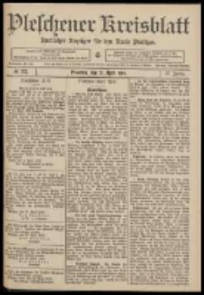 Pleschener Kreisblatt: Amtlicher Anzeiger f&uuml;r den Kreis Pleschen 1909.04 21 Jg.57 Nr32