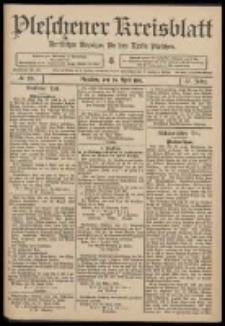 Pleschener Kreisblatt: Amtlicher Anzeiger f&uuml;r den Kreis Pleschen 1909.04.24 Jg.57 Nr33