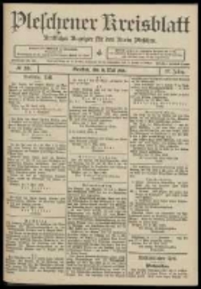 Pleschener Kreisblatt: Amtlicher Anzeiger f&uuml;r den Kreis Pleschen 1909.05.15 Jg.57 Nr39