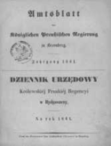 Amtsblatt der Königlichen Preussischen Regierung zu Bromberg. 1861.01.04 No.1