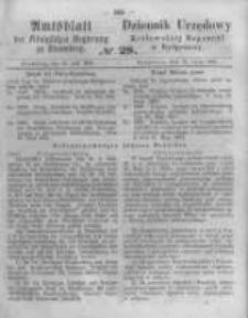 Amtsblatt der K&ouml;niglichen Preussischen Regierung zu Bromberg. 1861.07.12 No.28
