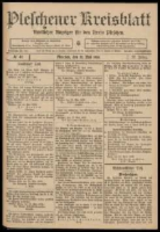Pleschener Kreisblatt: Amtlicher Anzeiger für den Kreis Pleschen 1909.05.22 Jg.57 Nr41