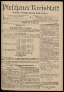 Pleschener Kreisblatt: Amtlicher Anzeiger für den Kreis Pleschen 1909.06.12 Jg.57 Nr47