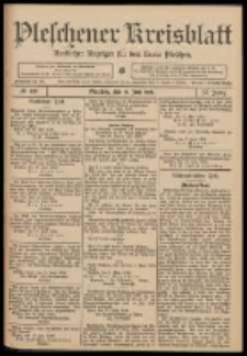 Pleschener Kreisblatt: Amtlicher Anzeiger für den Kreis Pleschen 1909.06.19 Jg.57 Nr49