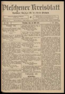 Pleschener Kreisblatt: Amtlicher Anzeiger f&uuml;r den Kreis Pleschen 1909.07.24 Jg.57 Nr59