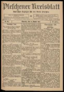 Pleschener Kreisblatt: Amtlicher Anzeiger f&uuml;r den Kreis Pleschen 1909.08.18 Jg.57 Nr66