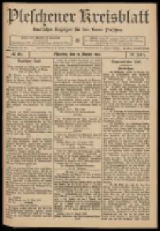 Pleschener Kreisblatt: Amtlicher Anzeiger für den Kreis Pleschen 1909.08.18 Jg.57 Nr66